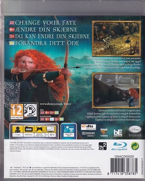 Disney Pixar Brave - PS3 (B Grade) (Genbrug)